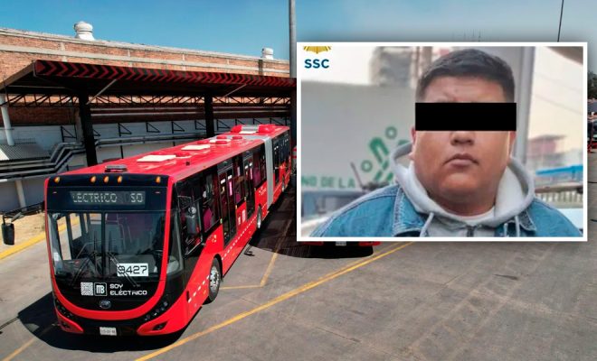 Detienen a ladrón de celulares en el metrobús de la CDMX