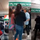 Pelea entre autoridades y vendedores ambulantes en el Metro