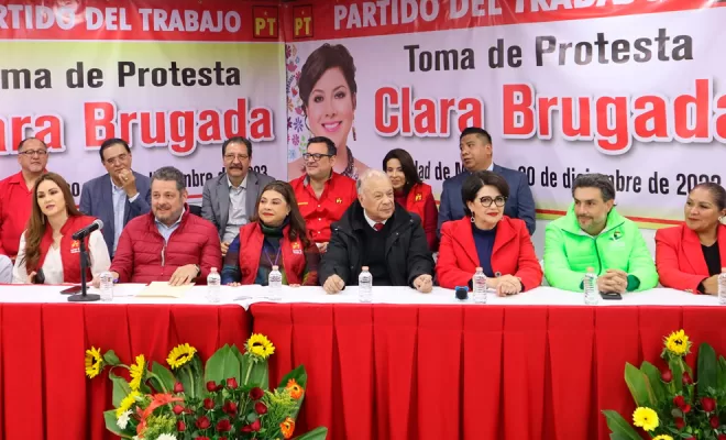 Magda Núñez encabezó la aprobación de la candidatura única de Clara Brugada con el PT