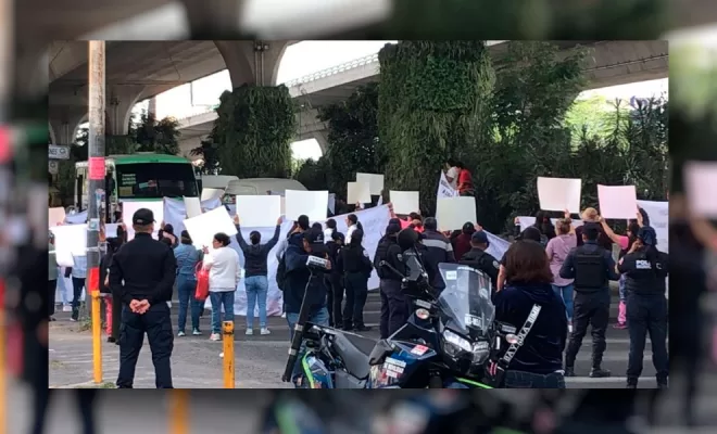 Protesta en Periférico Norte por fallo judicial en caso de abuso sexual contra menor de edad